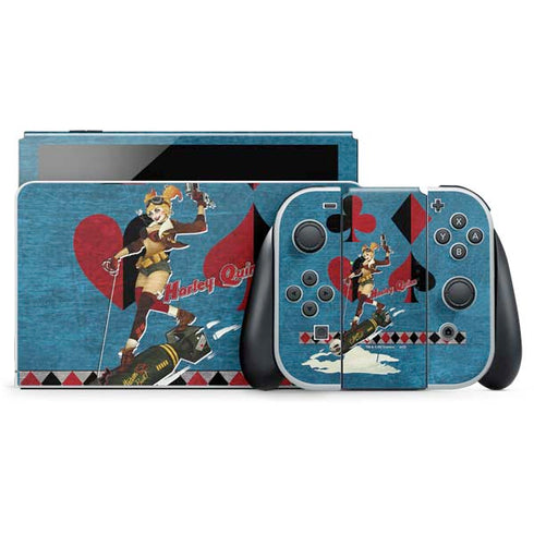 DC Comics Bombshells Harley Quinn Nintendo Switch OLED (2021) Skin